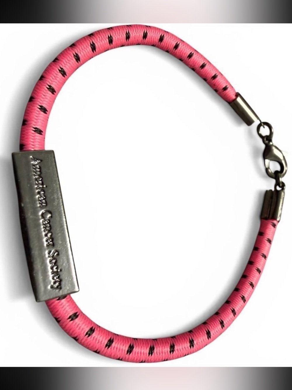 American Cancer Society Pink Cord Bracelet Making Strides Against Breast Cancer